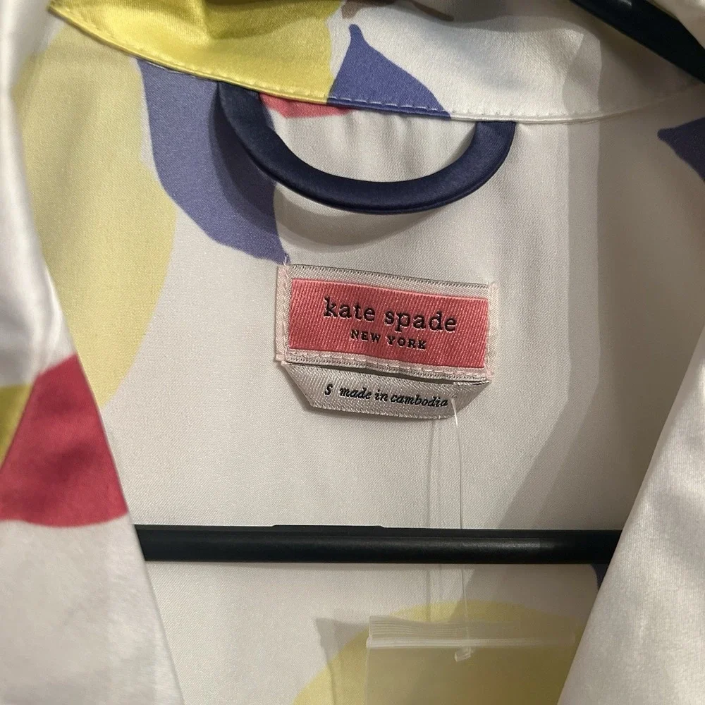 Kate Spade Sleep‎ Top S Top Only Lemon Short Sleeve Lounge Soft